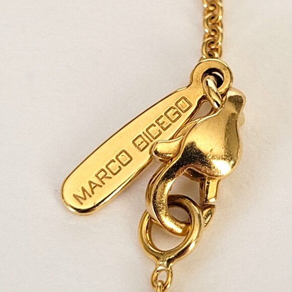 18K Yellow Gold Gemstone Lariat Necklace with Diamond Clasp  Marco Bicego 18K Yellow & White Gold Paradise Citrine & Diamond Lariat Necklace